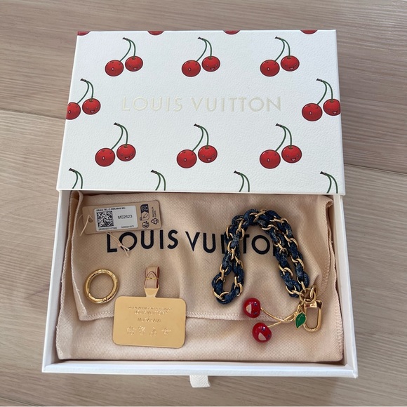 Louis Vuitton Accessories - Louis Vuitton x Murakami Denim Cerise Cherry Phone Holder